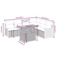 conjunto de sofa exterior incluye cojines set de 7 piezas