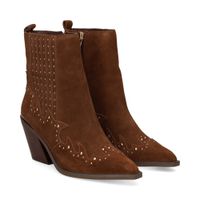 alma en pena botines con tacon mujer - marron talla 40