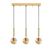 lampara de techo king-11466 oro brillante metal vidrio 62x15x134 cm