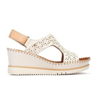 Pikolinos para mujer. W3Z-1623C1 Sandalias de piel Aguadulce blanco roto (39), 5 a 8cm, Velcro, Casual