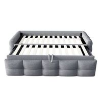 cama nido 90180x190cm en terciopelo con somier de laminas gris