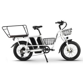 [DIRECTO DE LA UE] Philodo Bicicleta eléctrica de viaje con cestas y estante en maletero, 48V 17.5Ah*2 baterías duales,