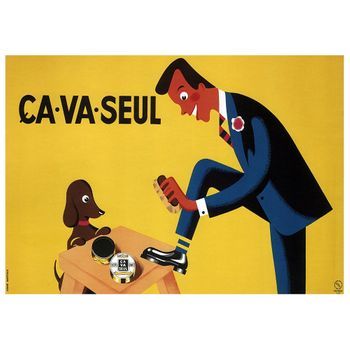 Legendarte - Cartel Publicitario Vintage A Va Seul - Cuadro Lienzo, Impresión Digital Cm. 50x70