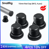extremo de varilla smallrig m12 tapa de varilla protectora tornillo de tope para soporte de varilla de 15 mm abrazadera de riel de plataforma dslr paquete de 4 piezas - 1617