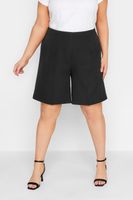 yours pantalones cortos sastre en color negro mujer curvy y tallas grandes yours