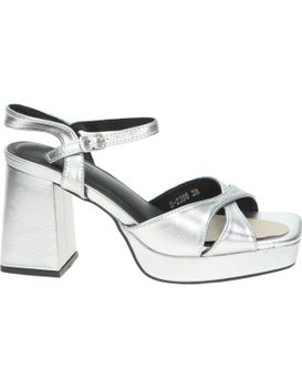 Sandalias De Tacón Para Mujer Buonarotti Ns2386 Plata 37