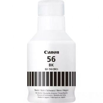 Botella de Tinta Canon GI-56BK Negra Original 170ml Alto rendimiento 6000 páginas