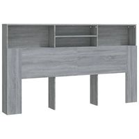 mueble cabecero cama  panel de cabecera gris sonoma 180x19x1035 cm