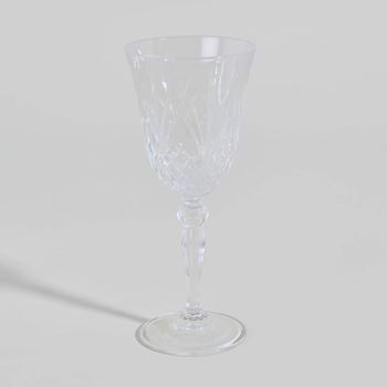 Copa de cóctel pequeña de cristal tallado transparente