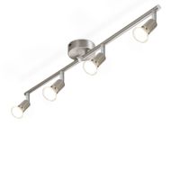 jenkins - foco de techo de metal color plata 60 cm 4 luces gu10