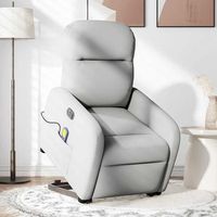 sillon de salon  silla  sillon de masaje electrico reclinable elevable tela gris nube