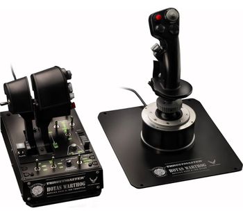 THRUSTMASTER Hotas Warthog Joystick & Throttle - Black, Black