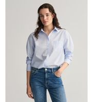 gant para mujer 4300212 camisa relaxed fit de popelina azul 40 casual algodon manga larga
