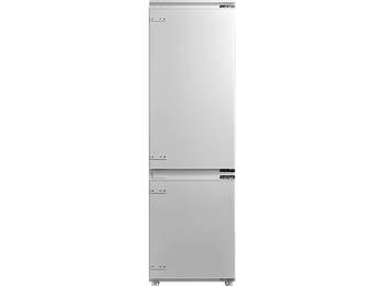 Frigorífico combi integrable - Midea MDRE353FGE01, No Frost, 178.5 cm Altura, 248 l, 360º Air Flow, Sin panelar