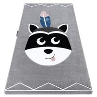 alfombra petit raccoon mukki mapache gris 140x190 cm