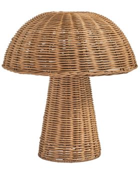 Lámpara de mesa seta  ratán natural