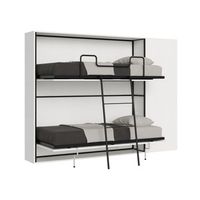 litera abatible horizontal kando con colchones composicion h fresno blanco