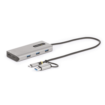 Adaptador Multipuertos USB-C/USB-A - HDMI Doble de 4K/1080p