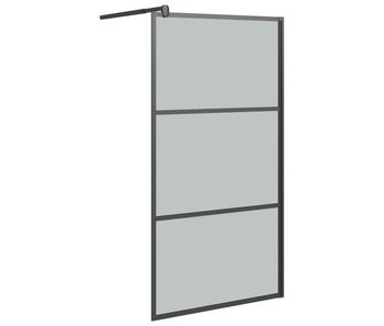 Vidaxl mampara de ducha accesible vidrio esg oscuro negro 115x195 cm