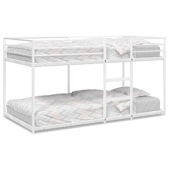 Cama Individual | Cama Para Adulto | Litera Sin Colchón Acero Blanco 75x190 Cm