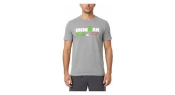 Camiseta gris de manga corta ironman 70 3 portugal cascais para hombre