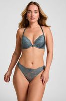 hunkemoller tanga de corte alto viktoria azul