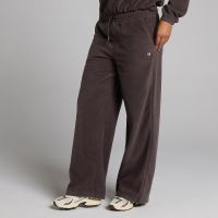 pantalon de chandal de pierna recta de felpa para mujer de mp - chocolate - s