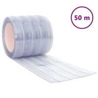 tira de cortina para puertas pvc transparente 200x16 mm 50 m vidaxl