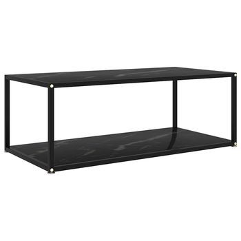 Mesa De Centro Vidrio Templado Negro 100x50x35 Cm Vidaxl