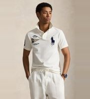 polo ralph lauren para hombre 710b21921003 polo con big pony custom slim fit blanco xxl casual algodon manga corta