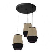 fabrilamp lampara circular 3 luces color saconegro modelo campana