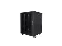 rack servidor lanberg ff01-6615-12b 15u 800kg 19 ip20 puerta vidrio y metal 600x600x848mm negro