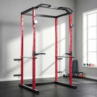 jaula de potencia sportnow acero 160x112x215 cm rojo