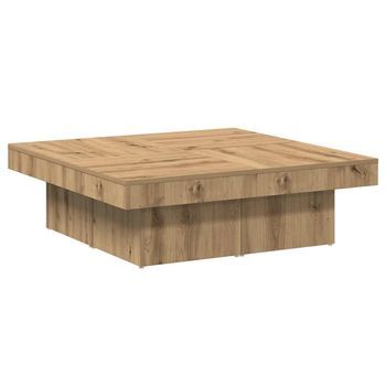 Mesa De Centro 90x90x28 Cm Madera - Marrón