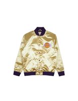 chaqueta de baloncesto mitchell  ness los angeles lakers dorado