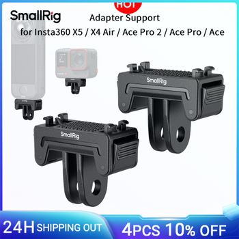 Adaptador de Montaje de Liberación Rápida SmallRig Compatible con Insta360 X5 / X4 Air / Ace Pro 2 / Ace Pro / Ace con Soporte de 2 Puntas para Palos de Selfie