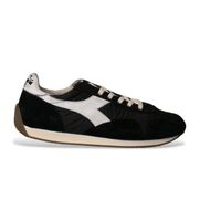 diadora para hombre 201182806 zapatillas de piel equipe vela sw negro 40 plano cordones casual
