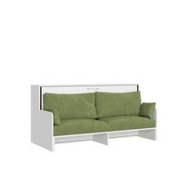 cama individual abatible kando con sofa de fresno blanco verde