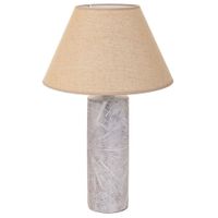 lampara de mesa de poliresina blanca