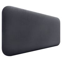 dhome cabecero tapizado en terciopelo liso redondeado para pared acusticos cabeceros absorbentes cabezal cama dormitorio gris ceniza 80cm