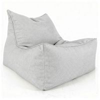 aiire puff exterior jardin moderno - sillon puf con relleno incluido para piscina terraza o salon - tejido premium resistente al agua y rayos uv - bean bag chair de lujo xxl gris claro