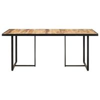 mesa de comedor madera de mango rugosa 160 cm