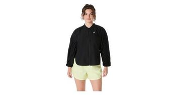 Chaqueta cortaviento asics nagino run negra mujer