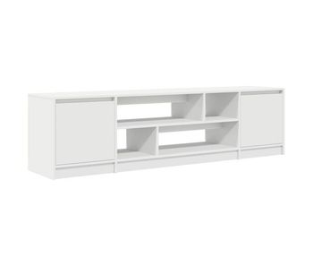 Mueble de tv de madera de ingeniería blanco 188,5x41x50 cm