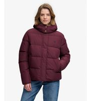 superdry para mujer w5012207a chaqueta con capucha premium burdeos xs casual poliester reciclado
