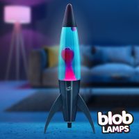 blob lamps 17quot rocket matt black lava lamp - pinkblue