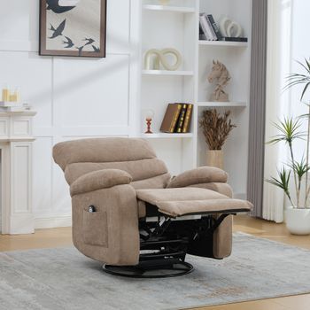 Sillón Relax - Mueble Para Salón - Chenilla - Taupe
