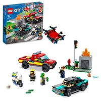 lego city rescate de bomberos y persecucion policial 5 anos - 60319