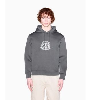 A|X Armani Exchange para hombre. XM002332AF10818U8144 Sudadera con capucha gris (XL), Casual, Algodón