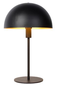 Lámpara de mesa de acero 1xe14, negro